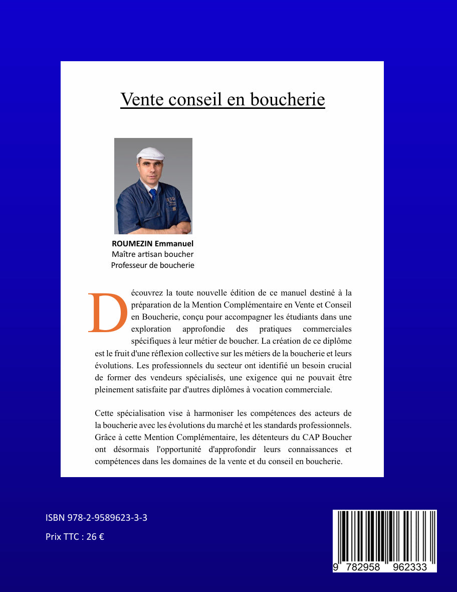 Vente conseil en boucherie Version élève