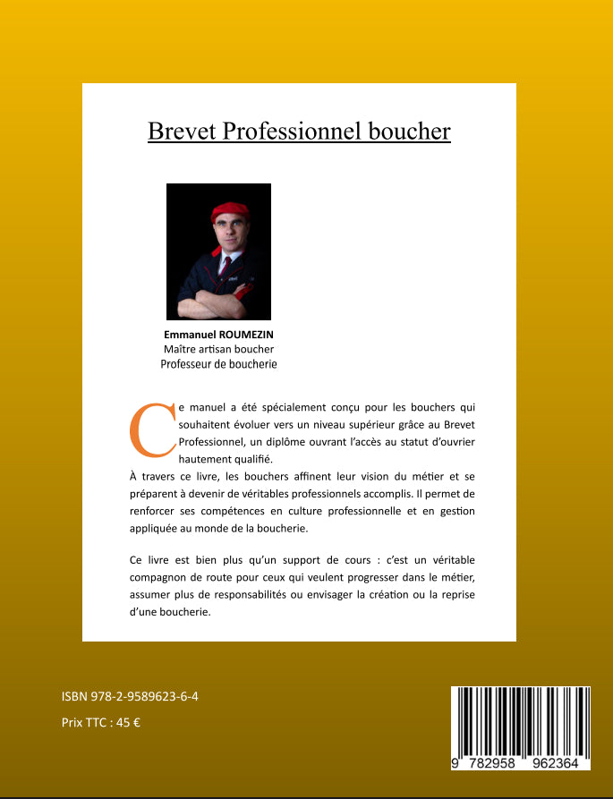Brevet professionnel boucher Version prof
